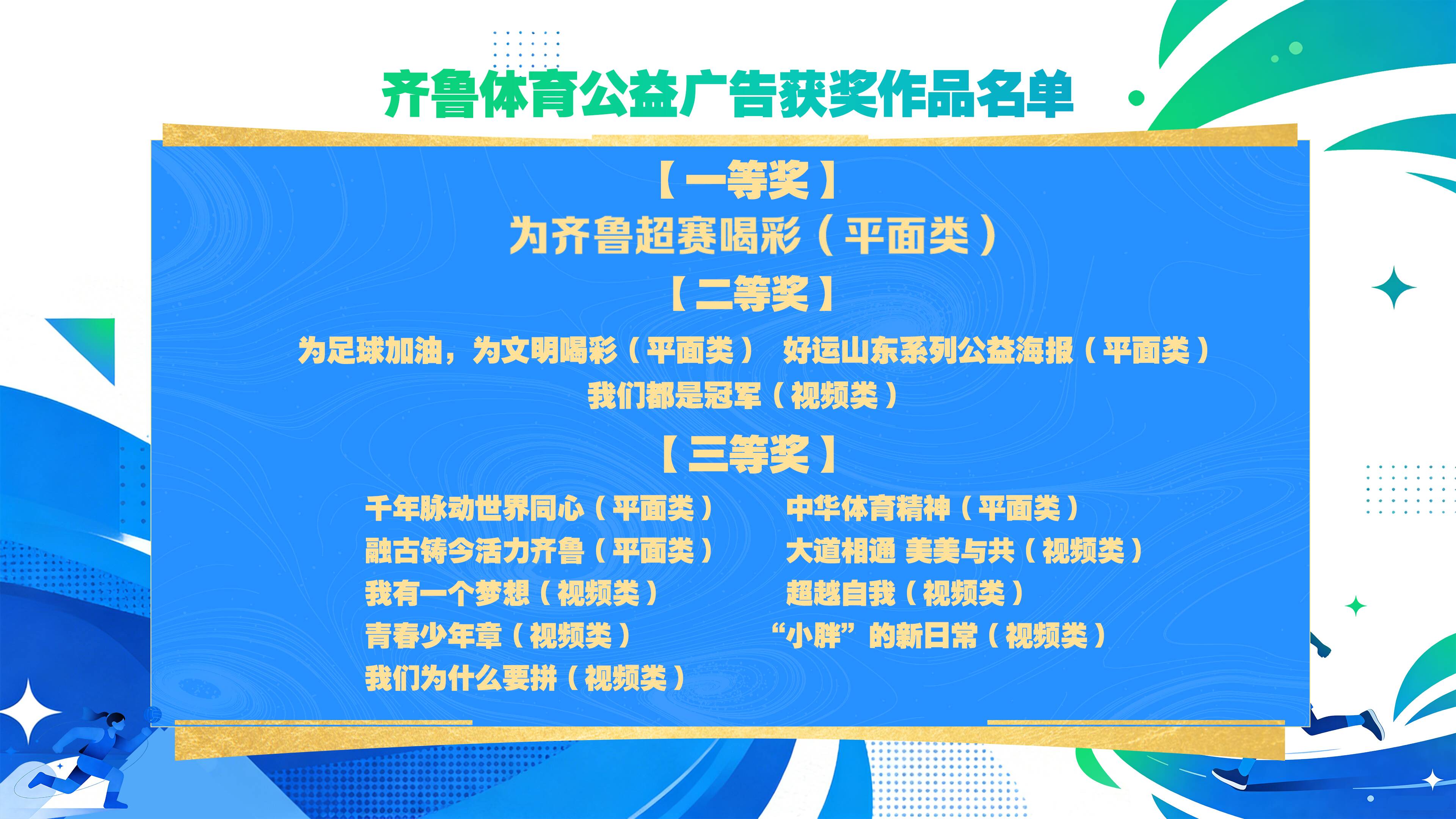 奖项揭晓！齐鲁体育公益广告和齐鲁体育故事优秀作品发布活动举行(图1)